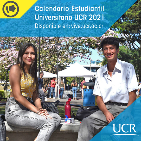 La UCR publica el Calendario Estudiantil Universitario 2021 en formato