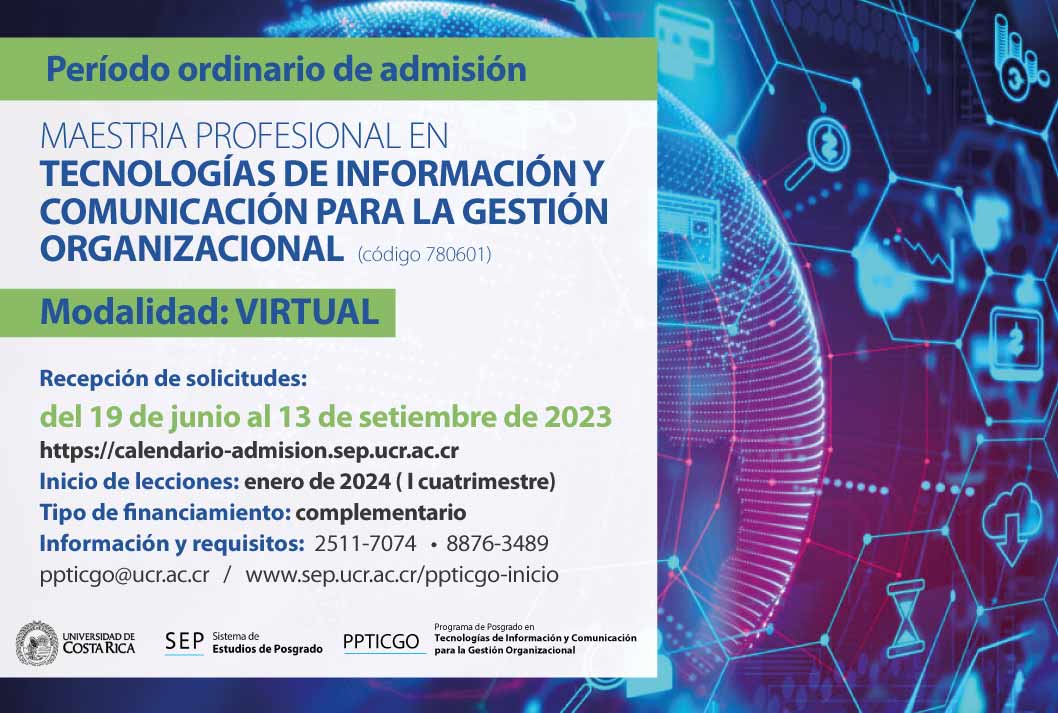   Maestría Profesional en Tecnología de Información y Comunicación para la Gestión Organizacional …