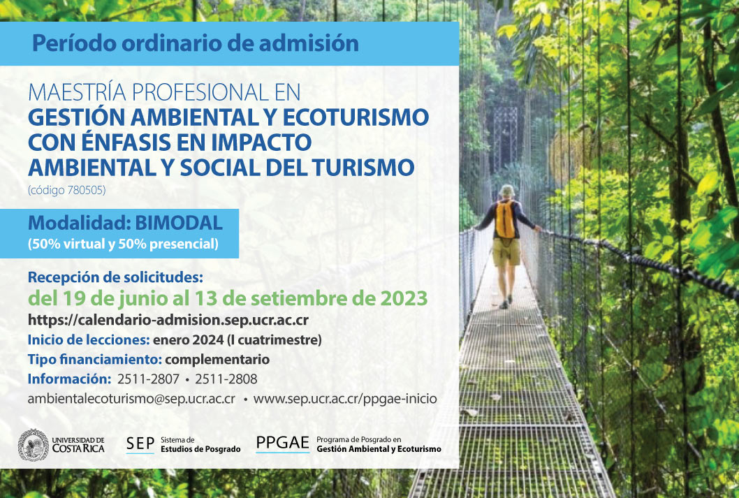  Maestría Profesional en Gestión Ambiental y Ecoturismo con énfasis en Impacto Ambiental y Social …