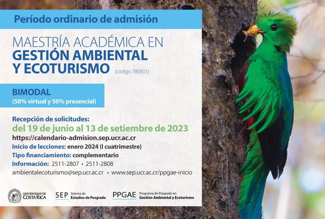  Maestría Académica en Gestión Ambiental y Ecoturismo BIMODAL (50% virtual y 50% presencial) …