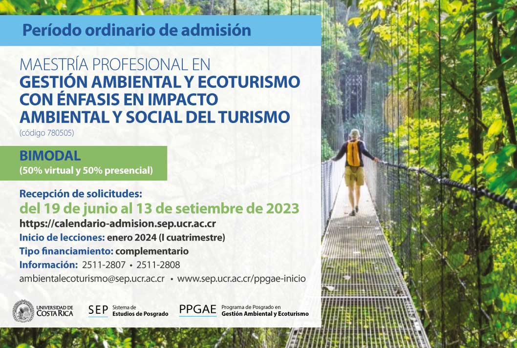  Maestría Profesional en Gestión Ambiental y Ecoturismo con énfasis en Impacto Ambiental y Social …