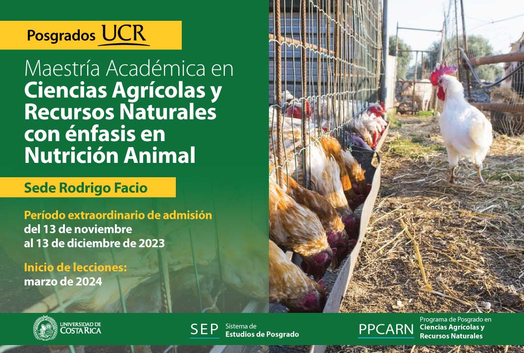  Maestría Académica en Ciencias Agrícolas y Recursos Naturales con énfasis en Nutrición Animal …