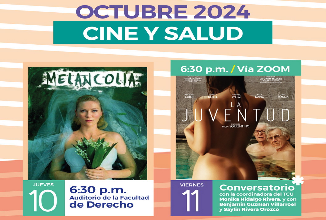  Continuamos con el ciclo "Cine y salud." -Jueves 10 de octubre, 6:30 p. m., Auditorio …