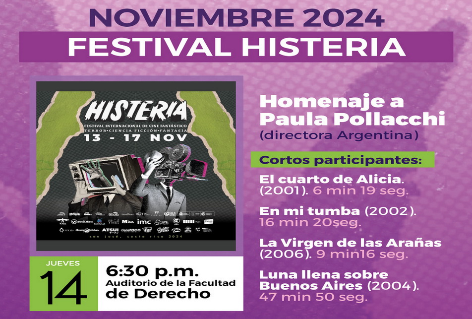  Festival Histeria. Este jueves 14 de noviembre a partir de las 6:30 p.m. en el Auditorio Alberto …