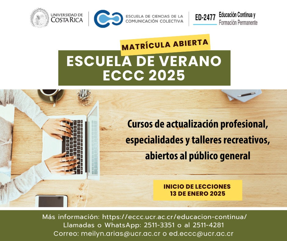  Más información: https://eccc.ucr.ac.cr/educacion-continua/   