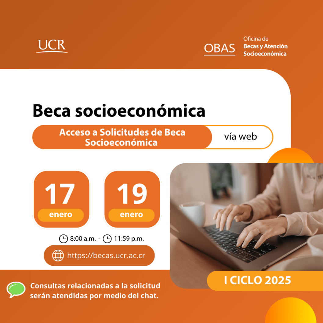  Becas: Proceso de solicitud de Beca Socioeconómica I Ciclo lectivo 2025.  Solicitud de Beca …