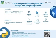  Curso: Programación en Python para el manejo de datos geoespaciales Costos: 68 000 para público …